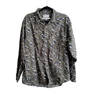 Columbia Fly Fishing Outdoor Cotton Long Sleeve Button Up Shirt